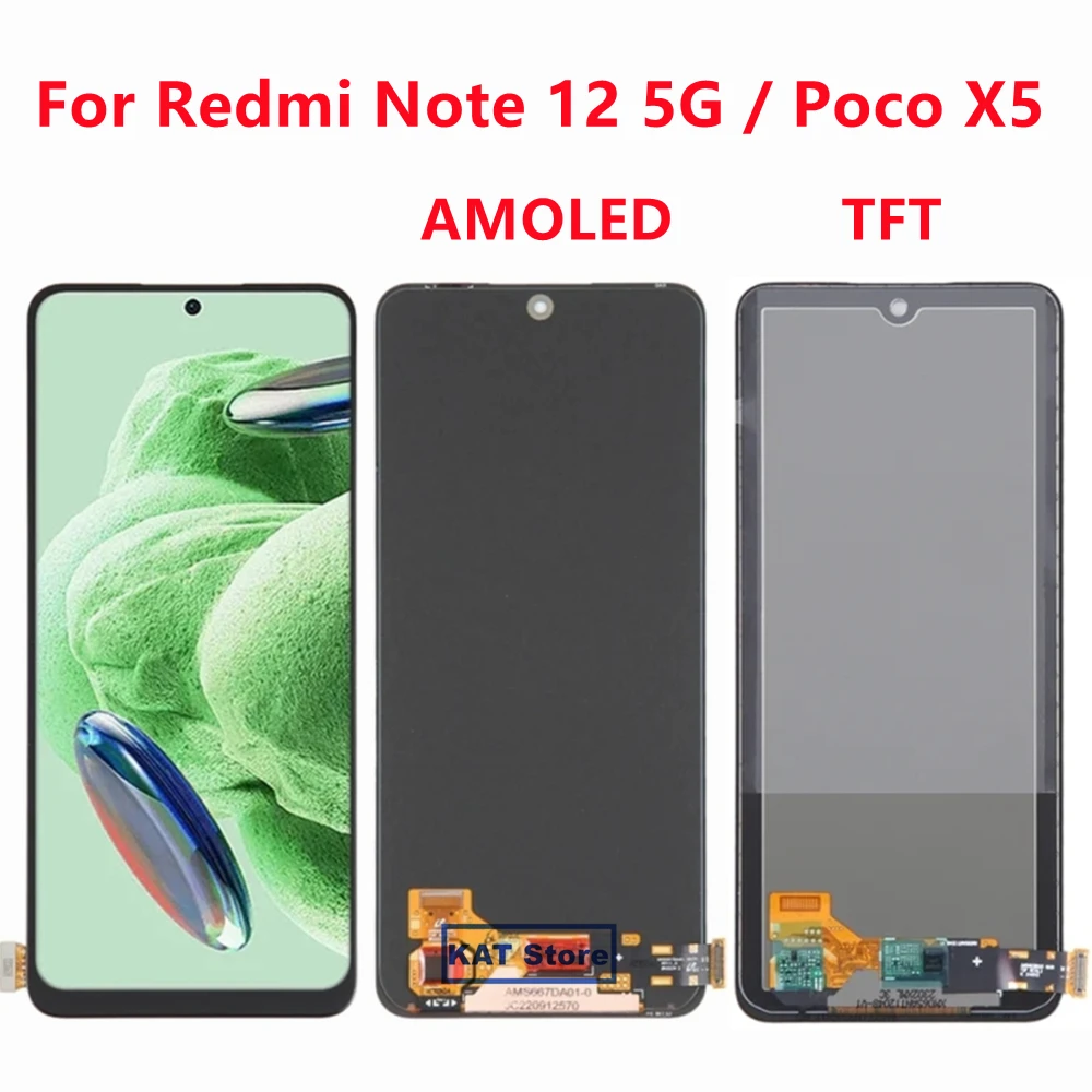 Для Xiaomi Redmi Note 12 Китай |Note 12 5G |Poco X5 ЖК-дисплей Сенсорный Дигитайзер Экран Полная Замена Сборки